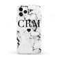 Marble Heart Personalised Initials iPhone 11 Pro 3D Tough Case