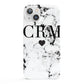 Marble Heart Personalised Initials iPhone 13 Full Wrap 3D Snap Case
