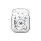 Marble Initials Circle Personalised AirPods Case