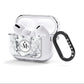 Marble Initials Circle Personalised AirPods Clear Case 3rd Gen Side Image
