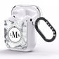 Marble Initials Circle Personalised AirPods Clear Case Side Image