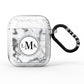 Marble Initials Circle Personalised AirPods Glitter Case