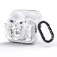 Marble Initials Circle Personalised AirPods Pro Glitter Case Side Image