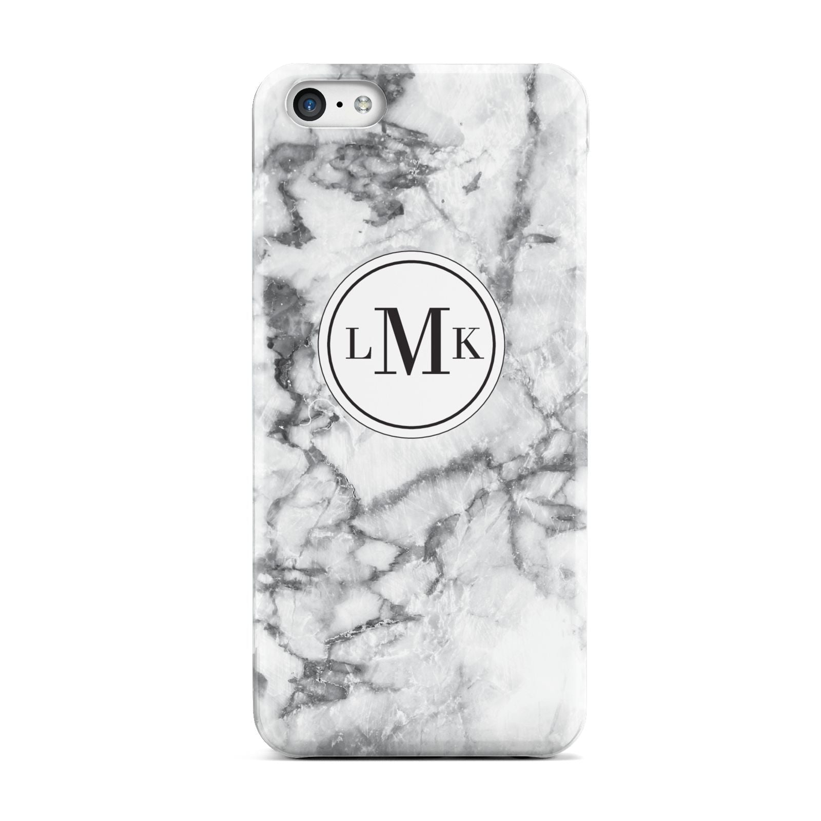 Marble Initials Circle Personalised Apple iPhone 5c Case
