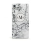 Marble Initials Circle Personalised Sony Xperia Case