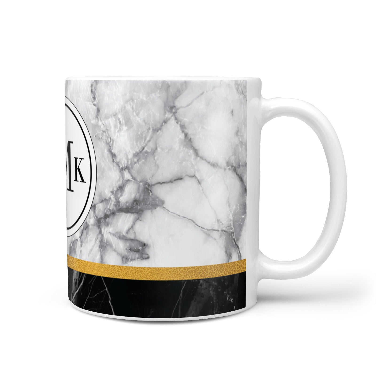 Marble Initials Geometric Personalised 10oz Mug