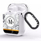 Marble Initials Geometric Personalised AirPods Clear Case Side Image