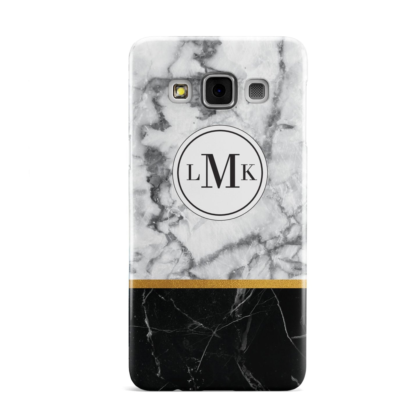 Marble Initials Geometric Personalised Samsung Galaxy A3 Case
