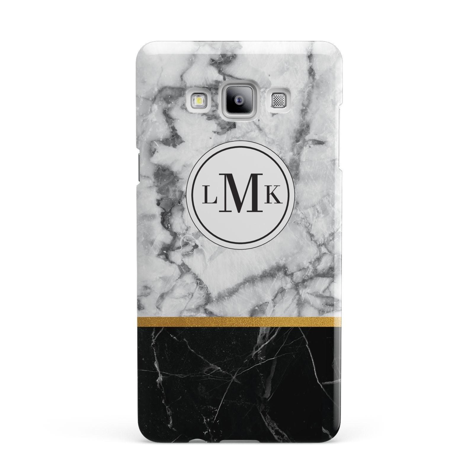 Marble Initials Geometric Personalised Samsung Galaxy A7 2015 Case
