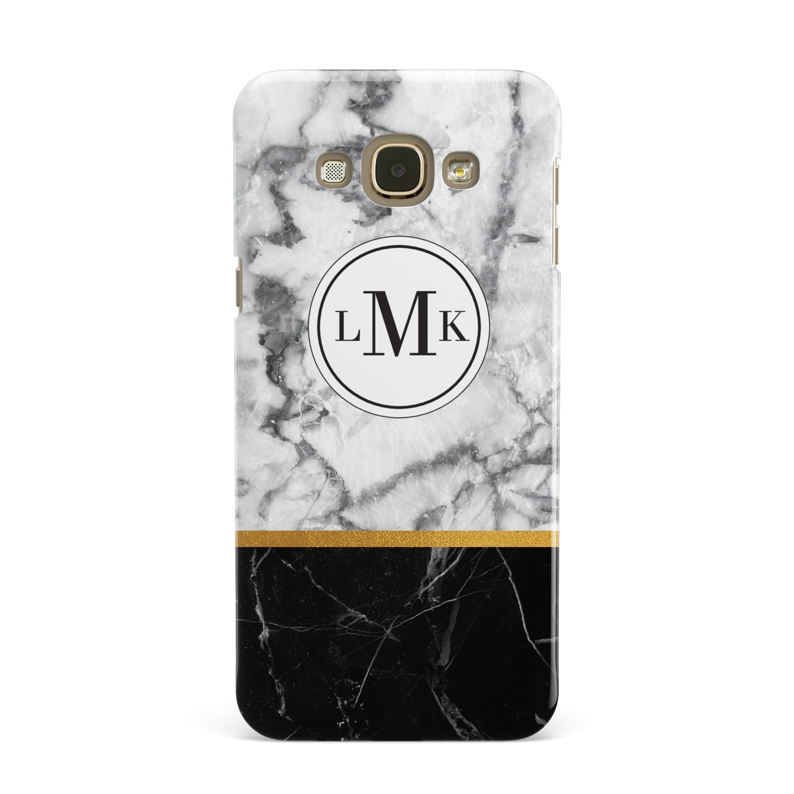 Marble Initials Geometric Personalised Samsung Galaxy A8 Case
