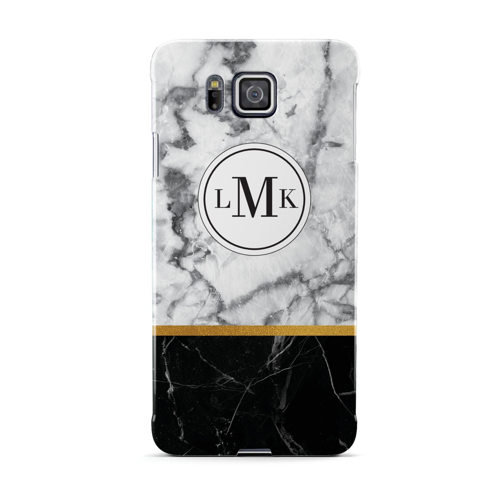 Marble Initials Geometric Personalised Samsung Galaxy Alpha Case