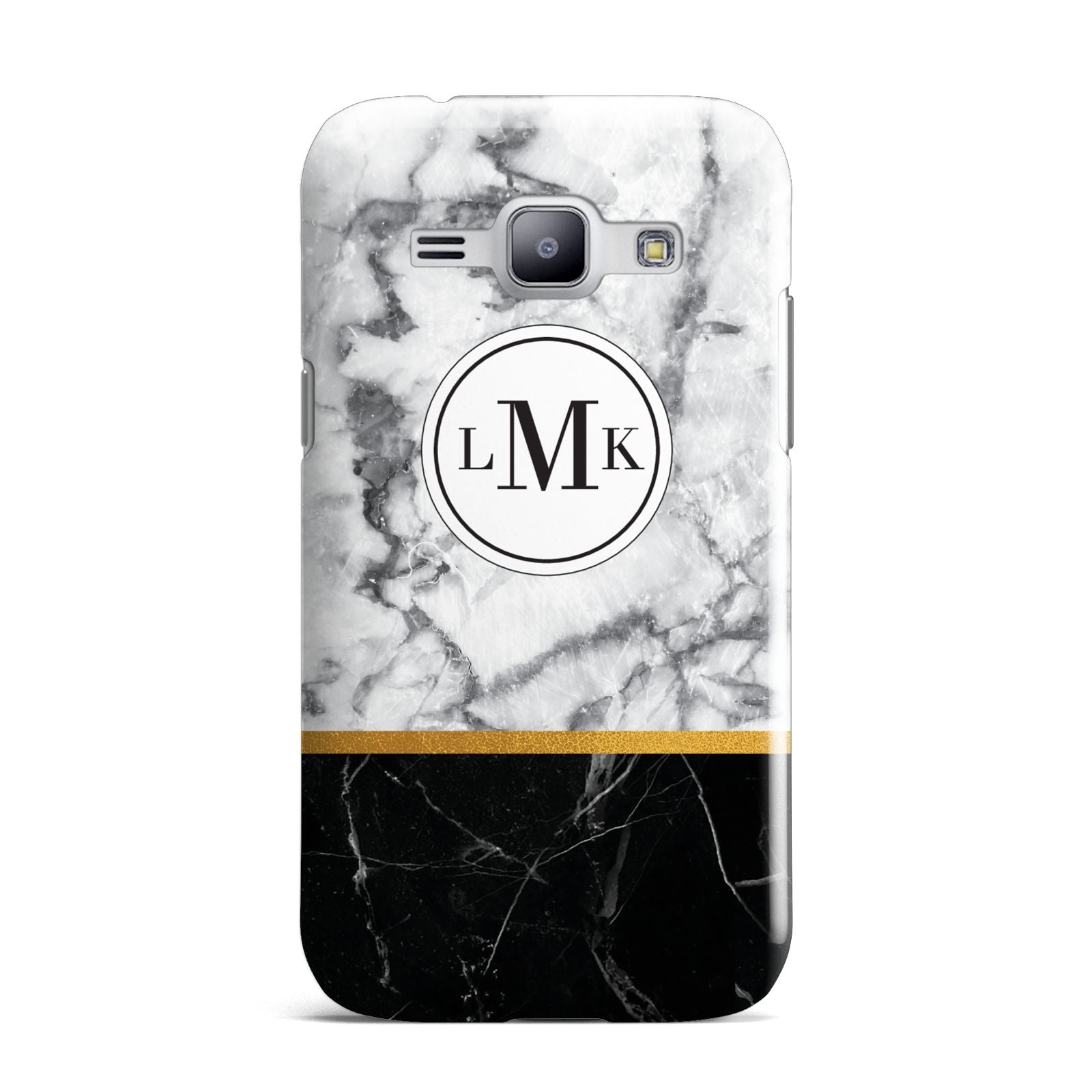 Marble Initials Geometric Personalised Samsung Galaxy J1 2015 Case