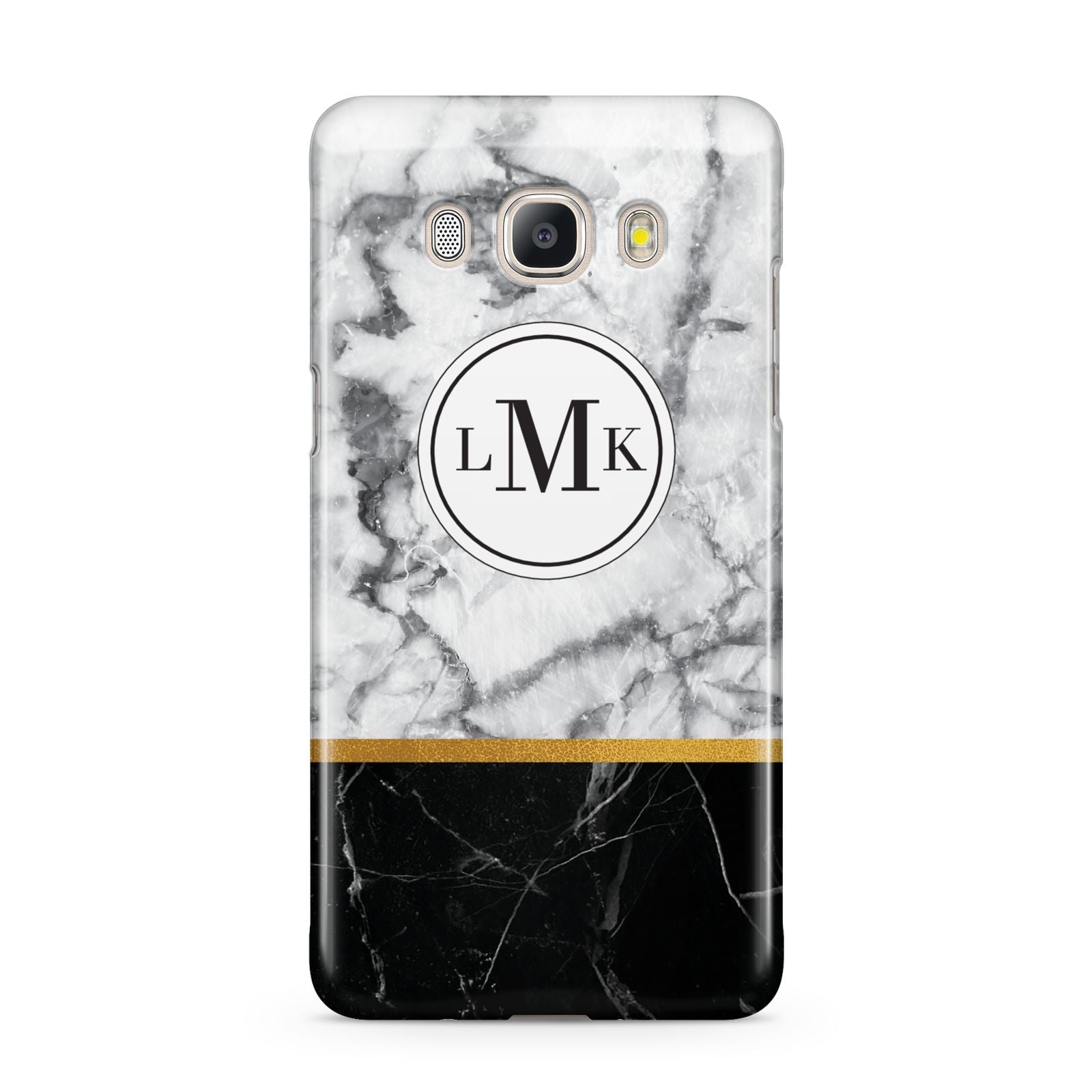 Marble Initials Geometric Personalised Samsung Galaxy J5 2016 Case