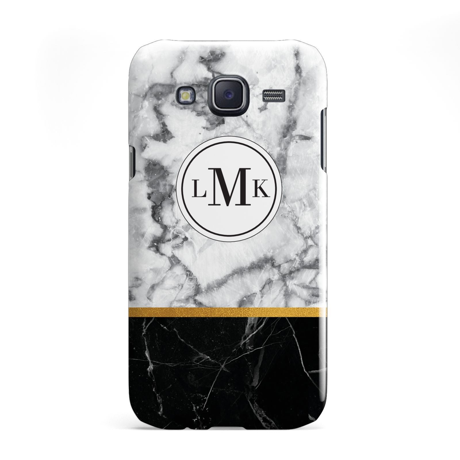 Marble Initials Geometric Personalised Samsung Galaxy J5 Case