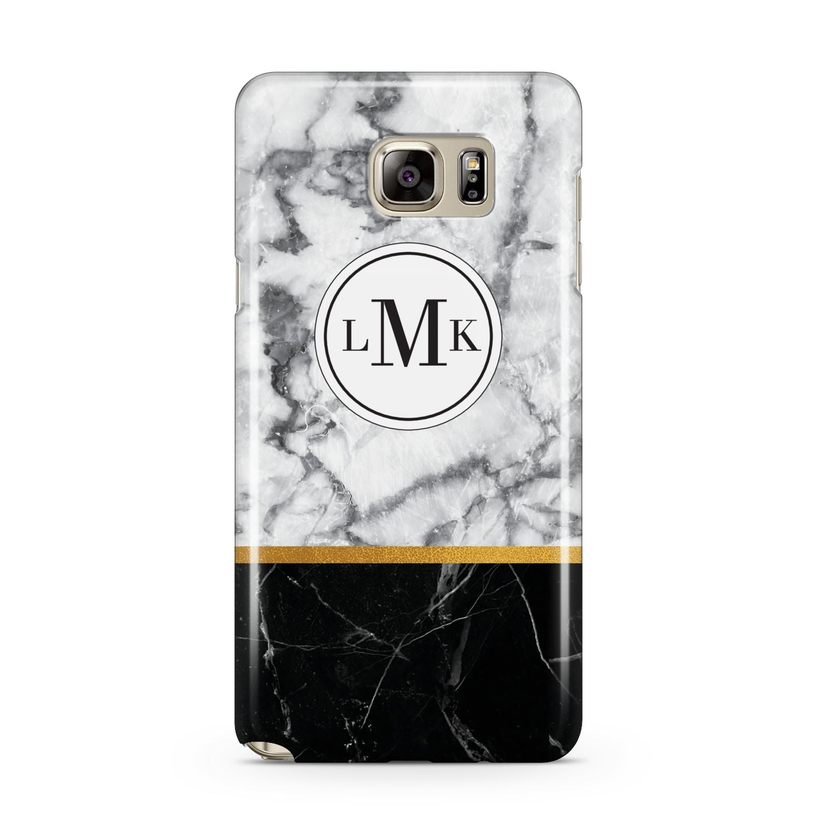 Marble Initials Geometric Personalised Samsung Galaxy Note 5 Case