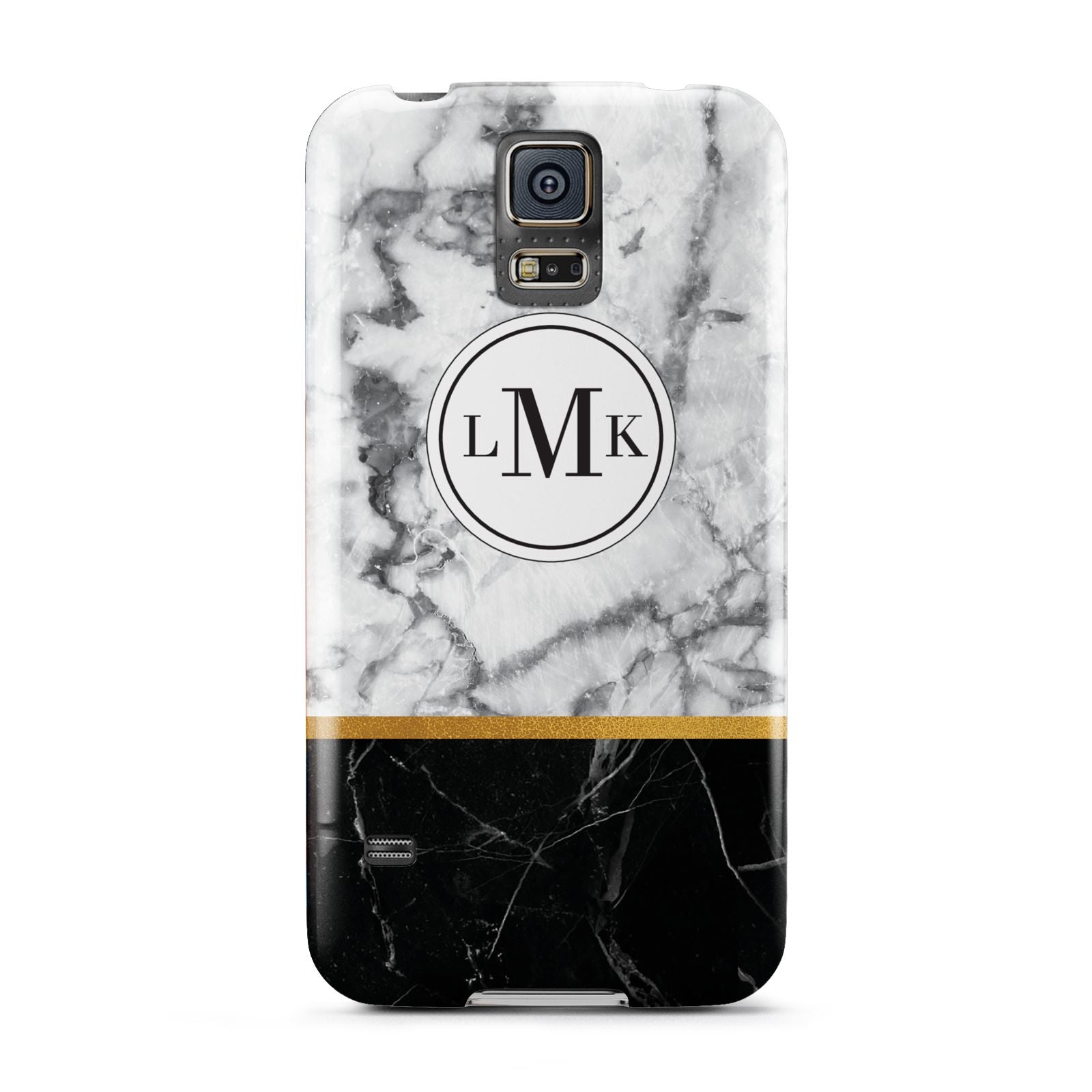 Marble Initials Geometric Personalised Samsung Galaxy S5 Case