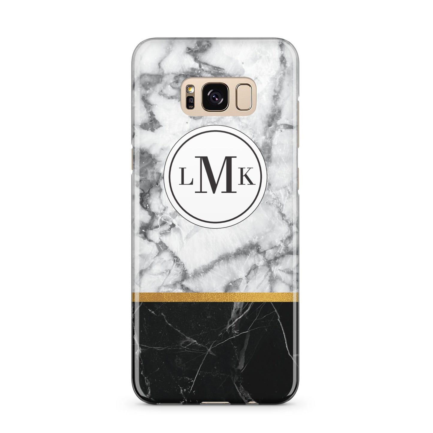 Marble Initials Geometric Personalised Samsung Galaxy S8 Plus Case