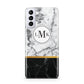 Marble Initials Geometric Personalised Samsung S21 Plus Phone Case