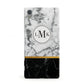 Marble Initials Geometric Personalised Sony Xperia Case