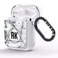 Marble Initials Triangle Personalised AirPods Clear Case Side Image