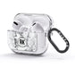 Marble Initials Triangle Personalised AirPods Glitter Case 3rd Gen Side Image