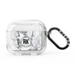 Marble Initials Triangle Personalised AirPods Glitter Case 3rd Gen