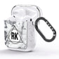 Marble Initials Triangle Personalised AirPods Glitter Case Side Image