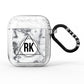 Marble Initials Triangle Personalised AirPods Glitter Case
