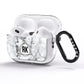 Marble Initials Triangle Personalised AirPods Pro Glitter Case Side Image