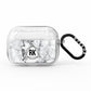 Marble Initials Triangle Personalised AirPods Pro Glitter Case