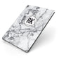Marble Initials Triangle Personalised Apple iPad Case on Grey iPad Side View