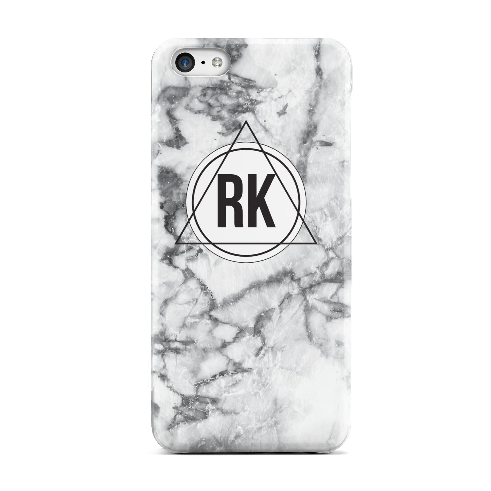 Marble Initials Triangle Personalised Apple iPhone 5c Case