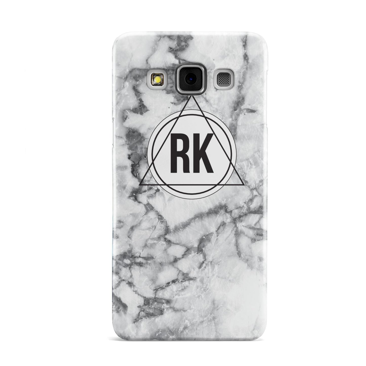 Marble Initials Triangle Personalised Samsung Galaxy A3 Case