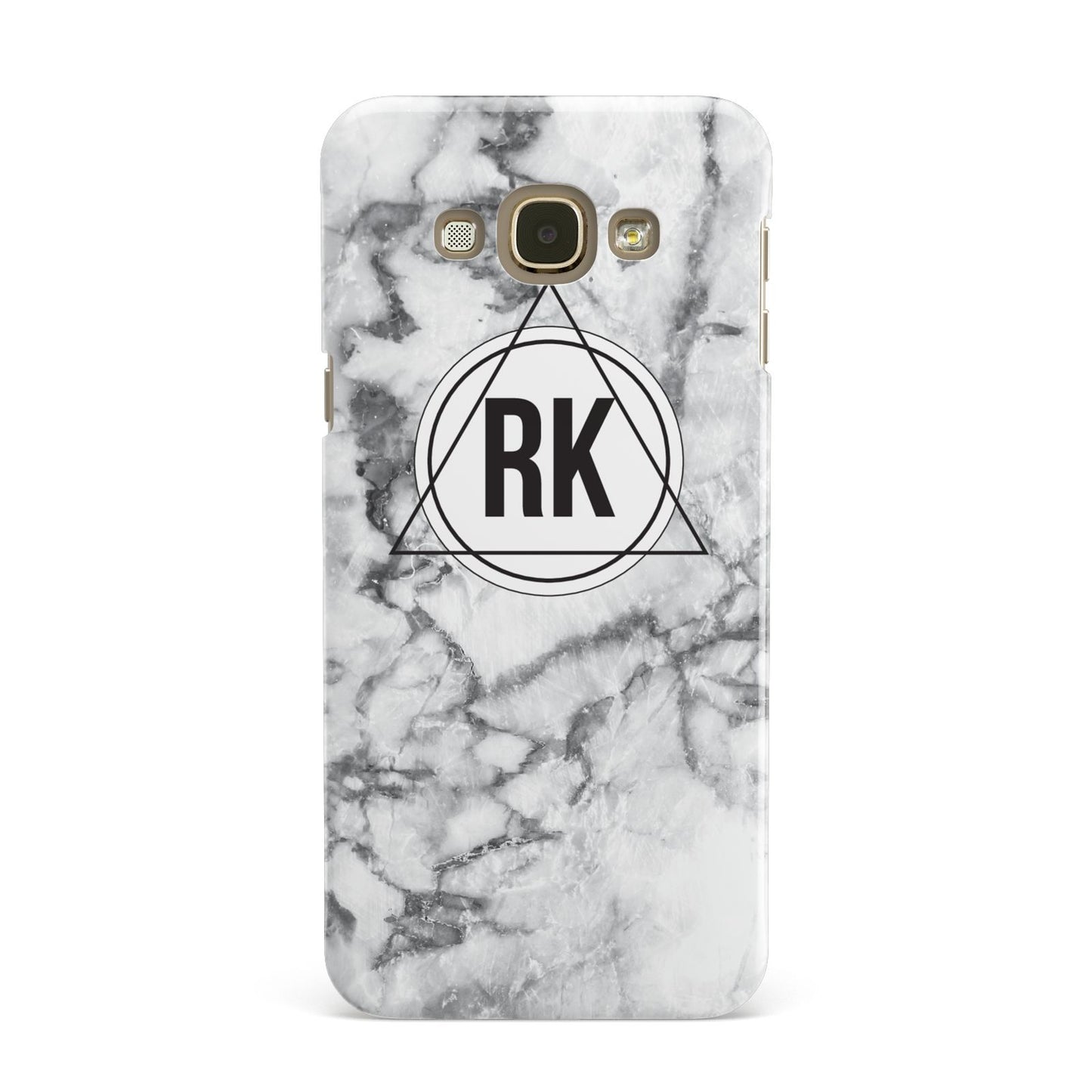 Marble Initials Triangle Personalised Samsung Galaxy A8 Case