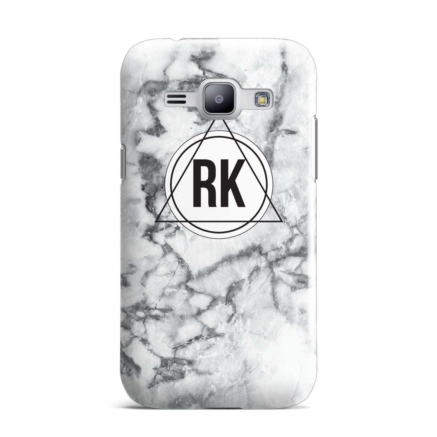 Marble Initials Triangle Personalised Samsung Galaxy J1 2015 Case