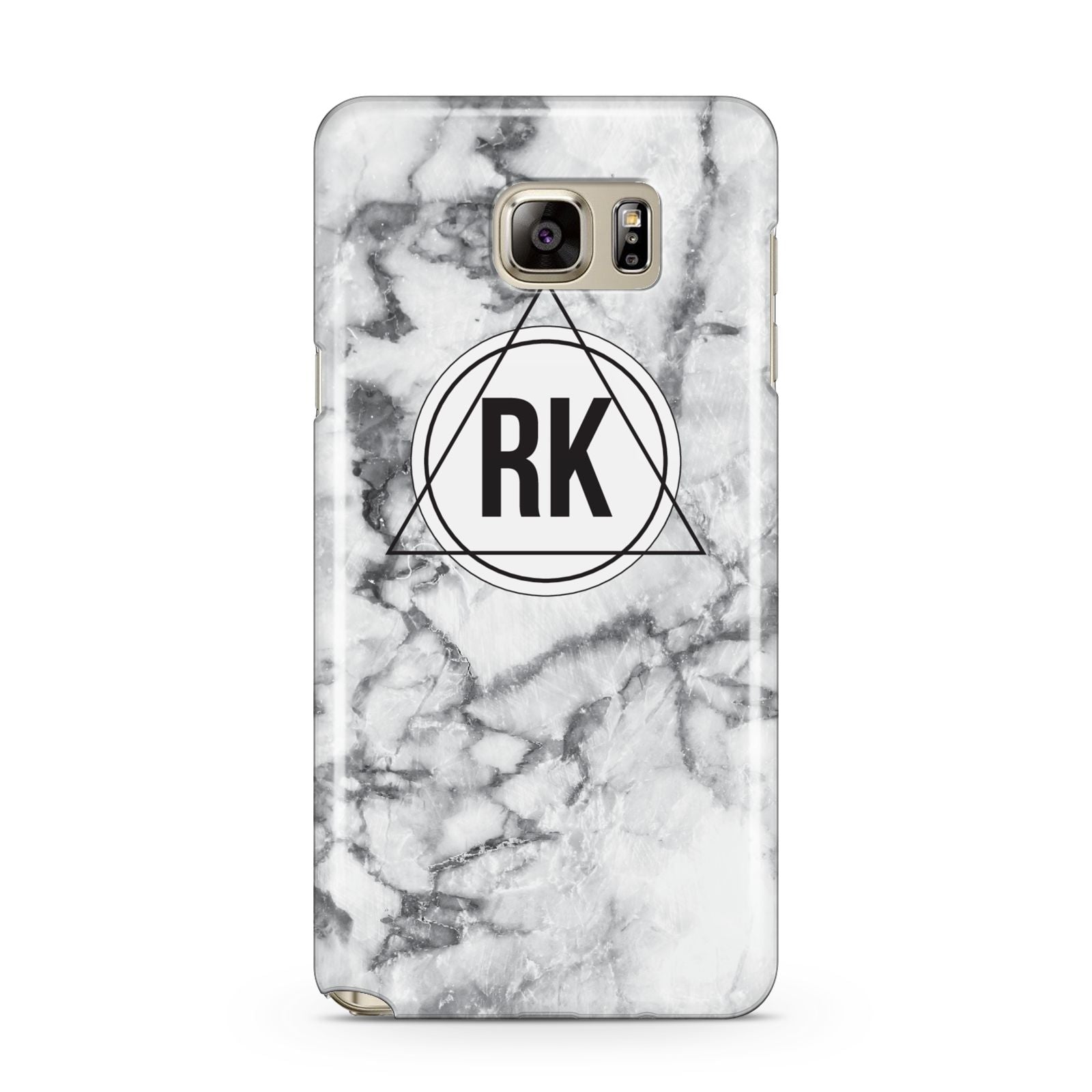 Marble Initials Triangle Personalised Samsung Galaxy Note 5 Case