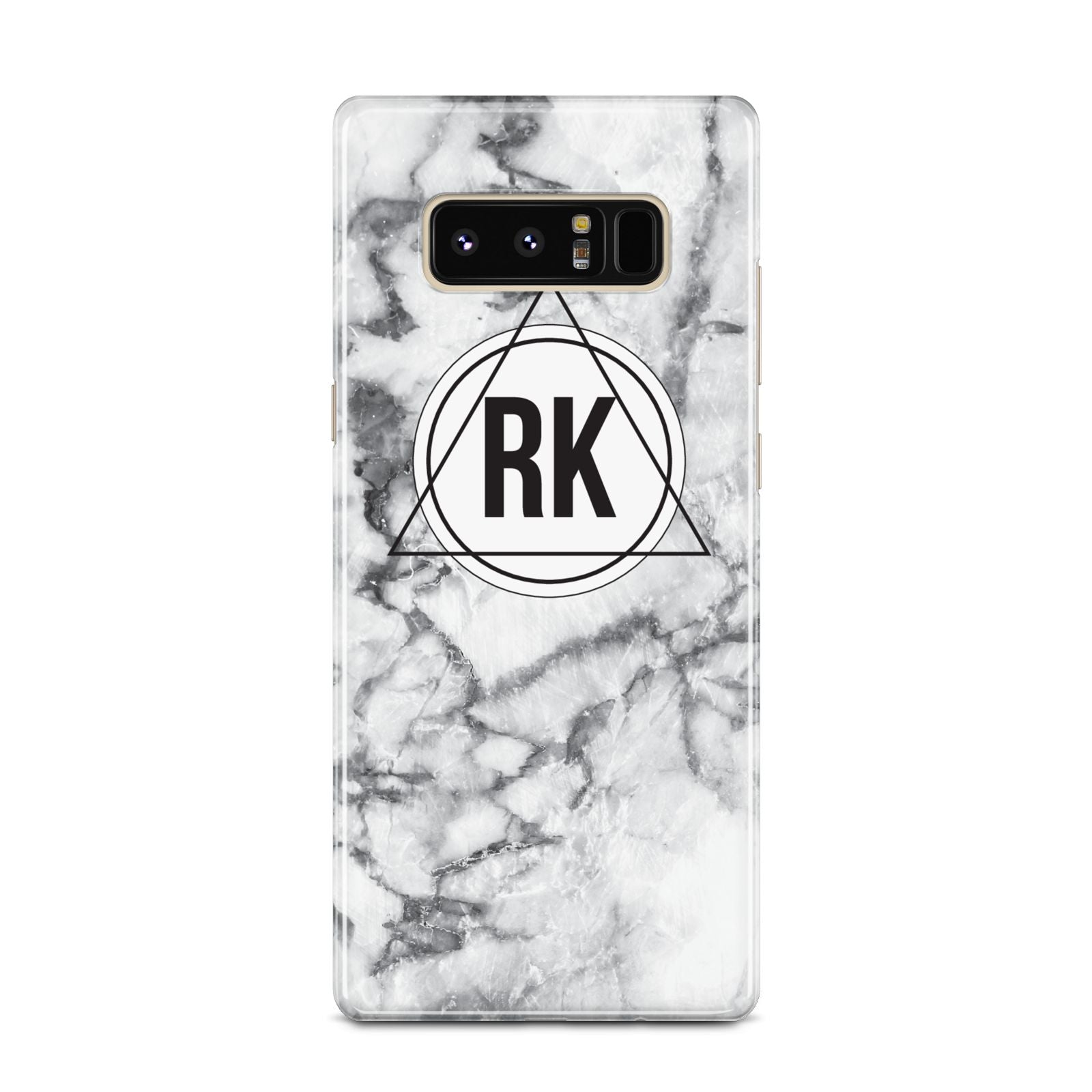 Marble Initials Triangle Personalised Samsung Galaxy Note 8 Case