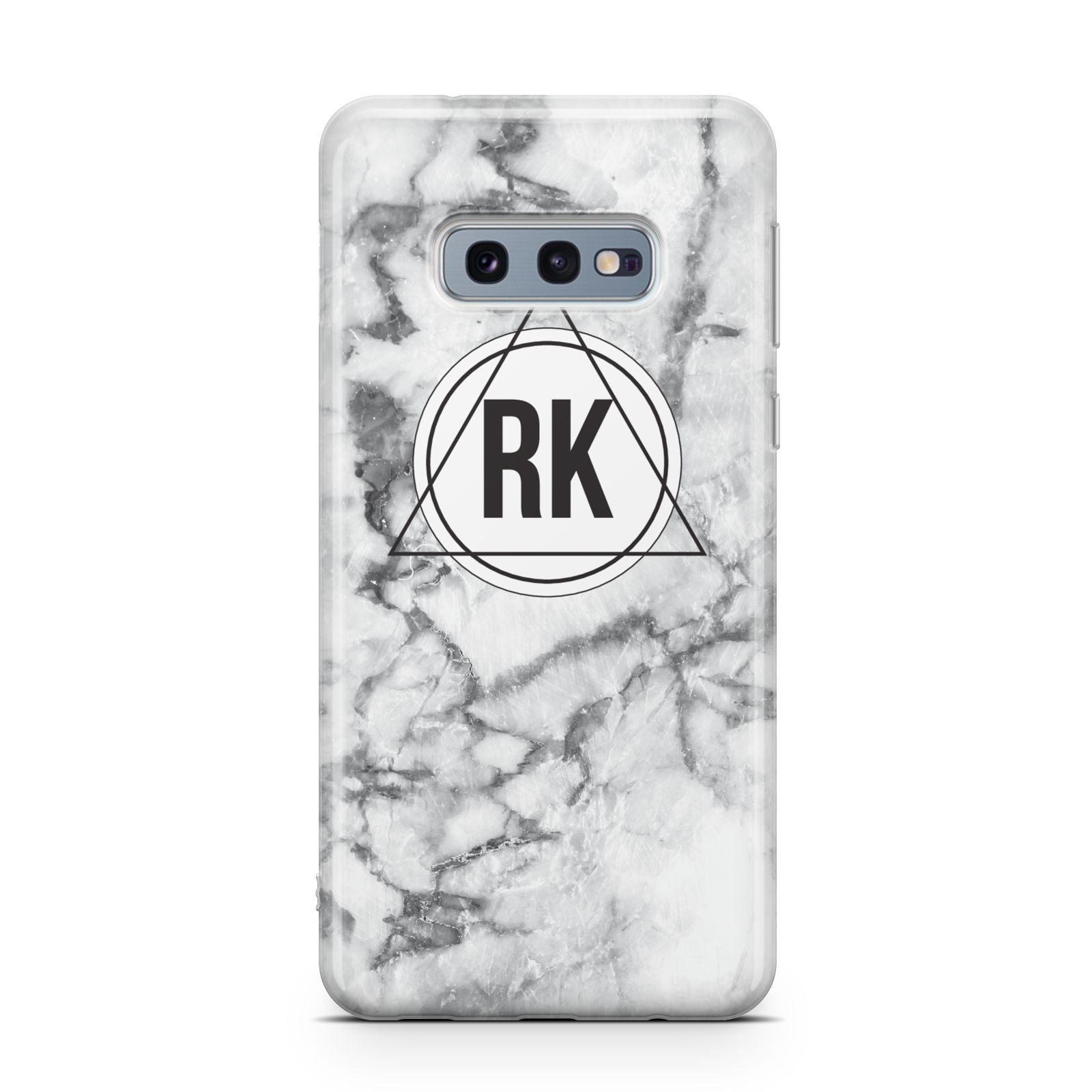 Marble Initials Triangle Personalised Samsung Galaxy S10E Case