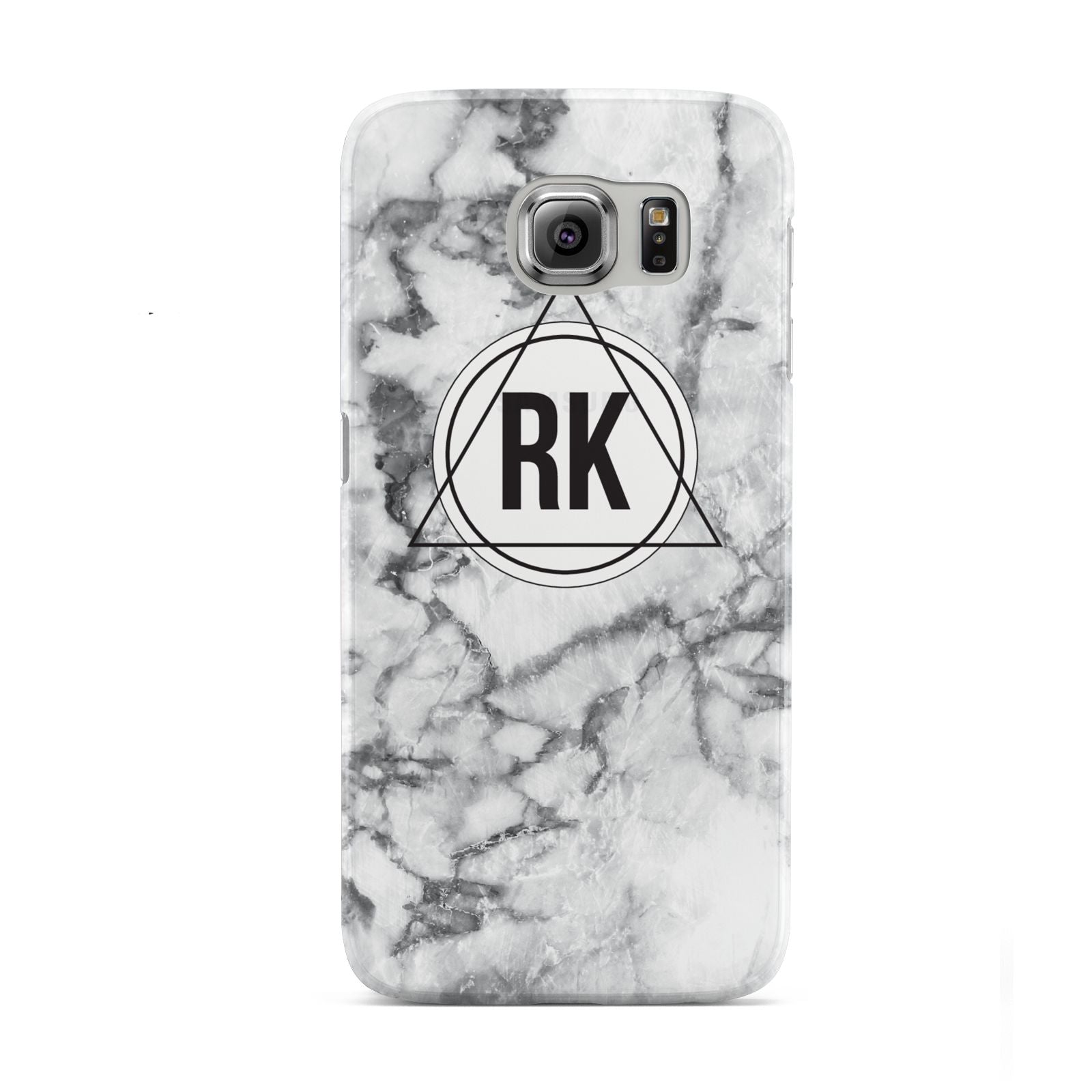 Marble Initials Triangle Personalised Samsung Galaxy S6 Case