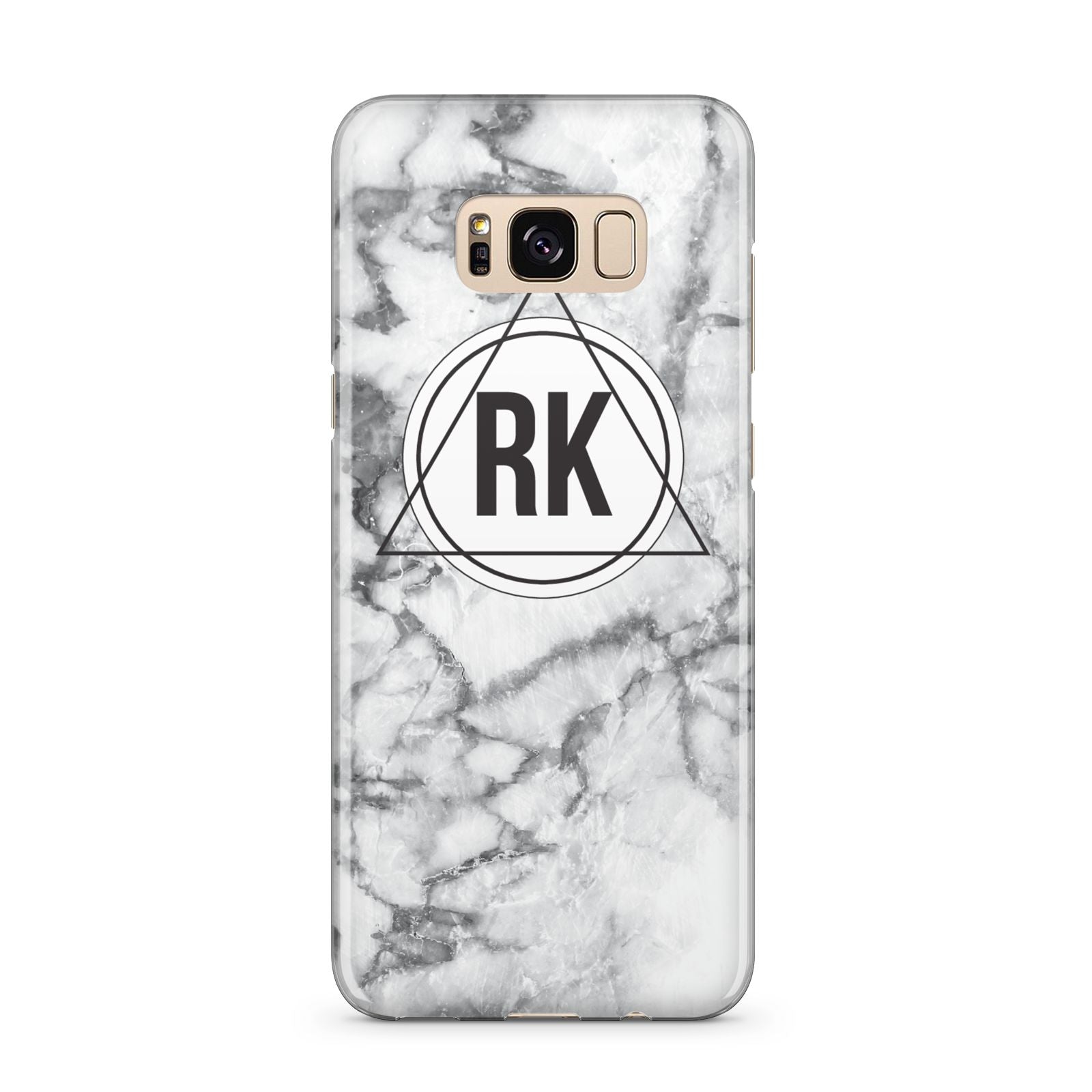 Marble Initials Triangle Personalised Samsung Galaxy S8 Plus Case