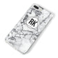 Marble Initials Triangle Personalised iPhone 8 Plus Bumper Case on Silver iPhone Alternative Image
