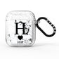 Marble Love Heart Personalised AirPods Glitter Case