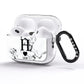 Marble Love Heart Personalised AirPods Pro Glitter Case Side Image