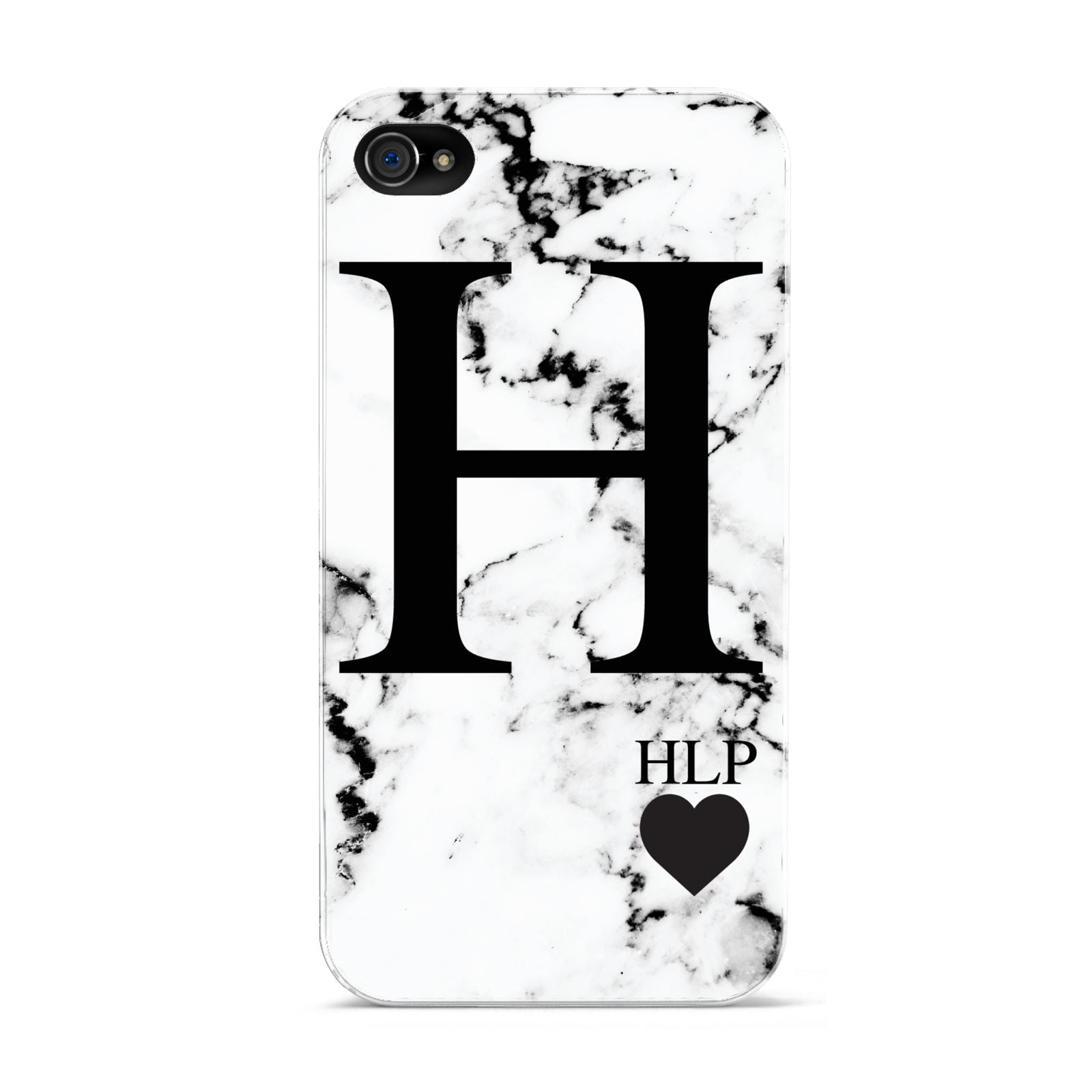 Marble Love Heart Personalised Apple iPhone 4s Case