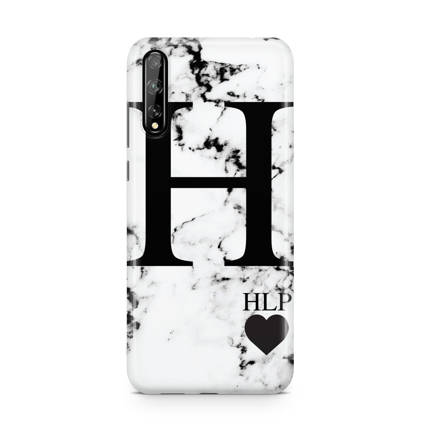 Marble Love Heart Personalised Huawei Enjoy 10s Phone Case