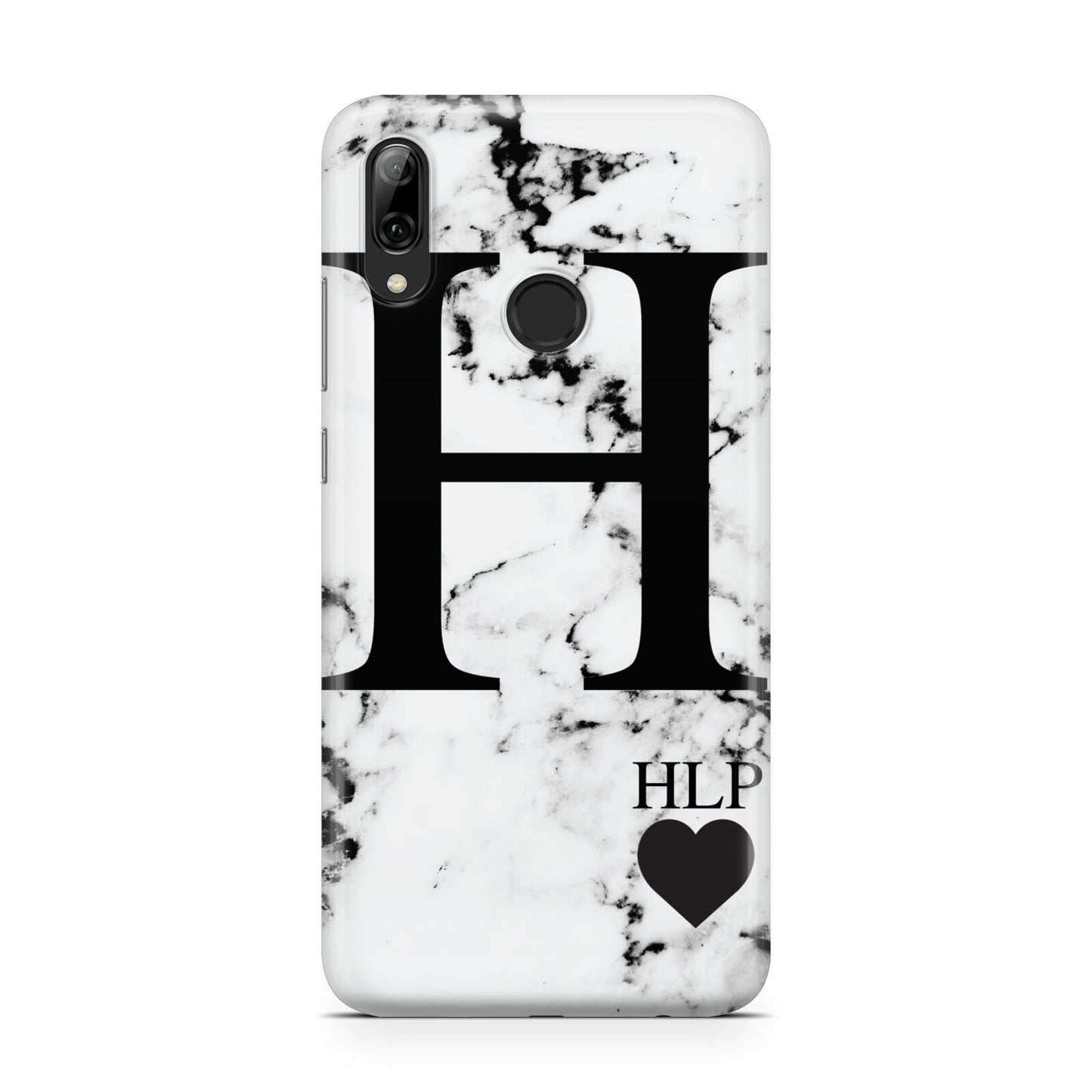 Marble Love Heart Personalised Huawei Y7 2019