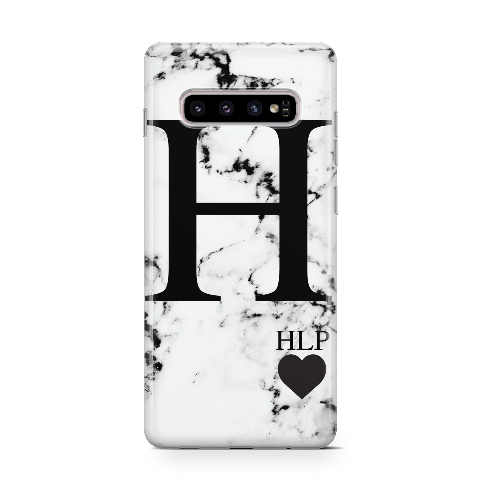 Marble Love Heart Personalised Protective Samsung Galaxy Case