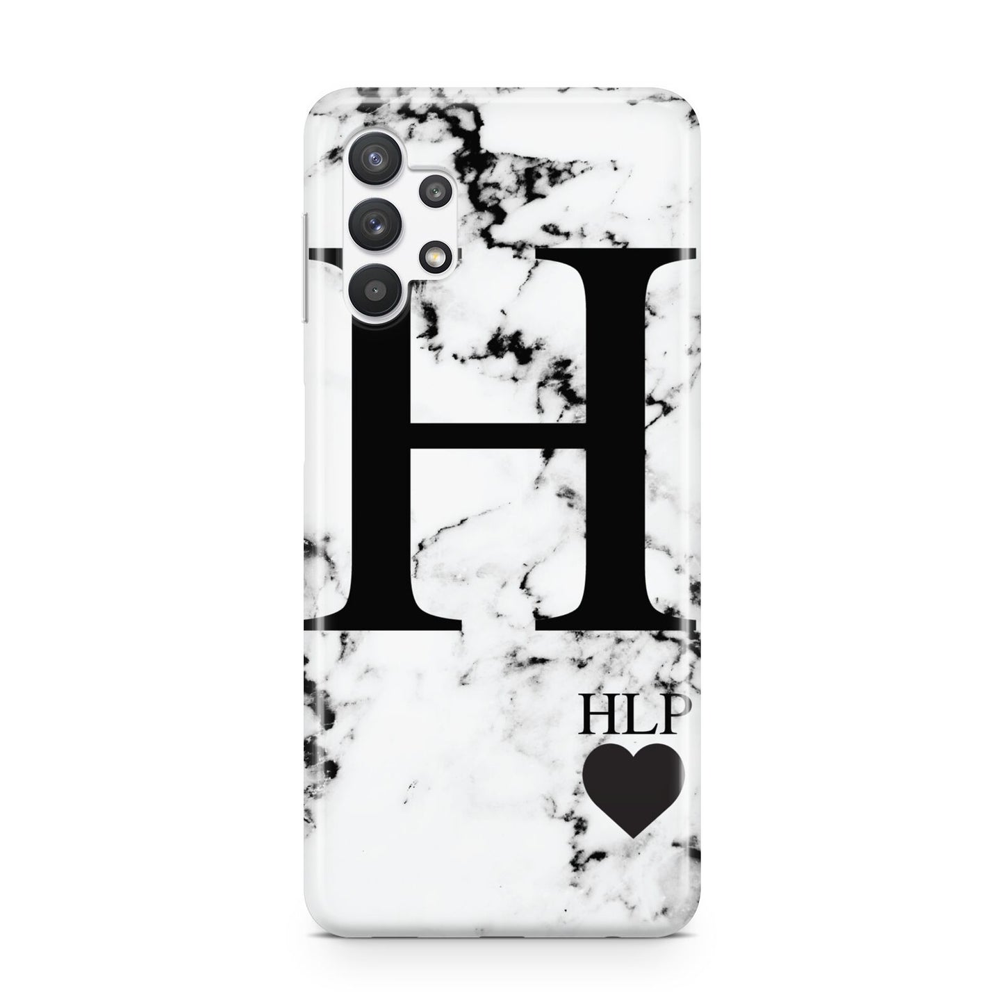 Marble Love Heart Personalised Samsung A32 5G Case