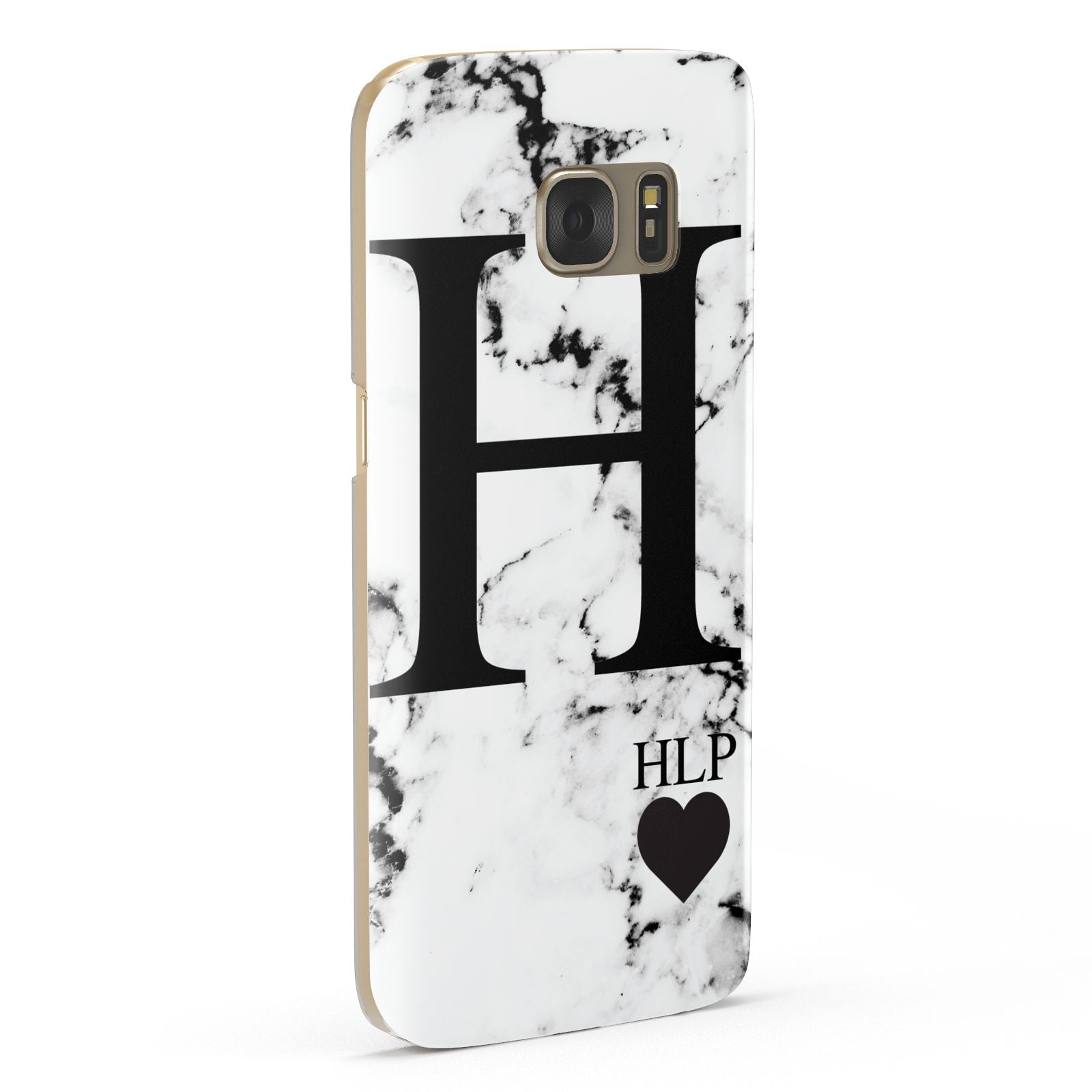 Marble Love Heart Personalised Samsung Galaxy Case Fourty Five Degrees