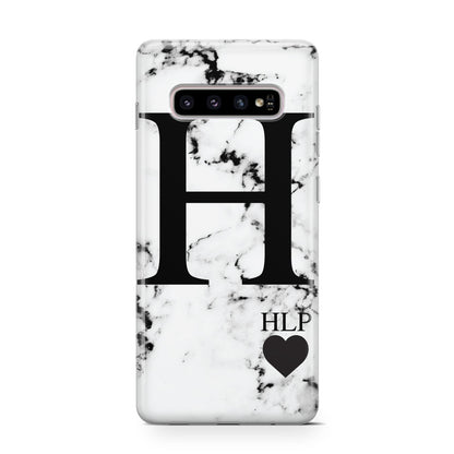 Marble Love Heart Personalised Samsung Galaxy S10 Case